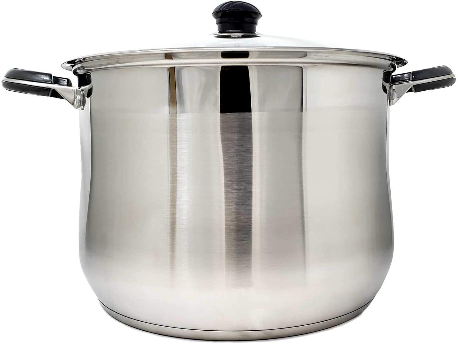 Choice 20 Qt. Standard Weight Aluminum Stock Pot with Cover