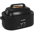 thumbnail image 1 of 20 Quart Electric Roaster Oven, Turkey Roaster Electric, Roaster Oven Buffet, Selfbasting Lid, Removable Pan, Full-Range Temperature Control Cool-Touch Handles, Turkey Roaster, Black, 1 of 14