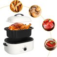 thumbnail image 1 of 20 Quart Electric Roaster Oven with Self-basting Lid, Turkey Roaster Oven with Removable Pan and Rack, White, 1 of 8