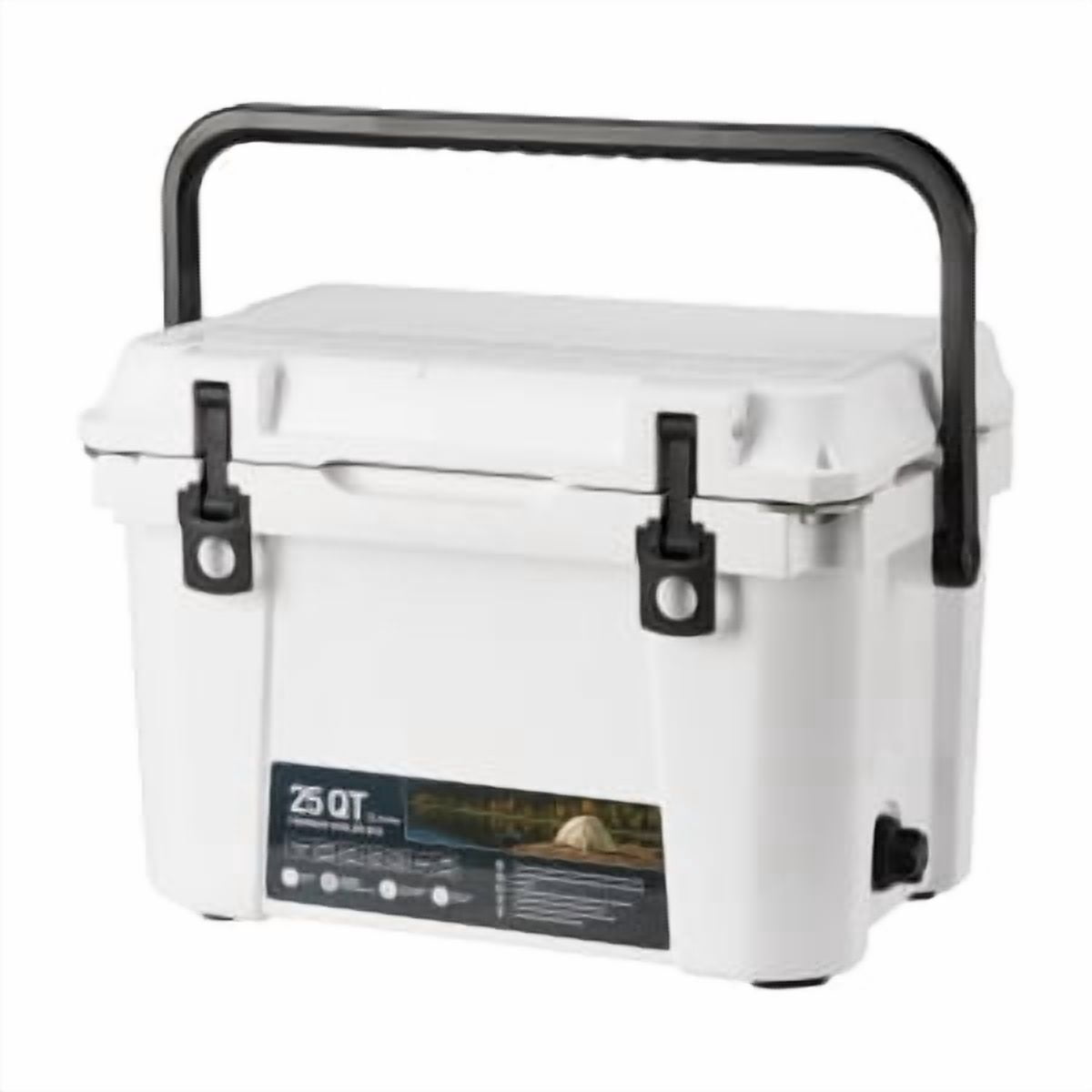 20 Quart Hard Camping Cooler, Adventure Outdoor Cooler Portable Insulated Ice Chest Cooler Box with Heavy Duty Handle, 5-Day Ice Retention, Great Camping Cooler with Easy Carry Top Handle Cooling Ice
