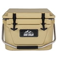 thumbnail image 1 of 20 Quart Khaki Cooler, Ultra-Light Insulated Ice Chest, Heavy-Duty Hard Shell Cooler with 6-Day Ice Retention for Camping, Tailgating, Job Site, Multiple Sizes Available, 1 of 9