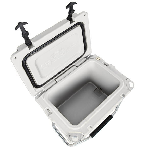 FunMay 20 Quart White Portable Cooler, Ultra-tough Hard Shell Ice Chest