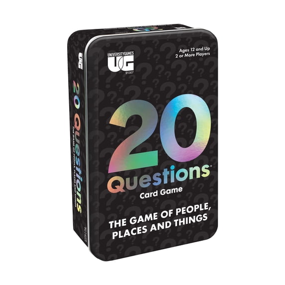 University Games 20 Questions Card Game Tin