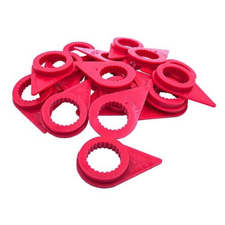 20 - Red 22mm Loose Lug Nut Indicator Wheel Nut Check Indicators