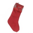 thumbnail image 1 of A & B Floral 31751590 20 in. Alpine Chic Red, Silver & Dark Gray Reindeer Christmas Stocking, 1 of 2