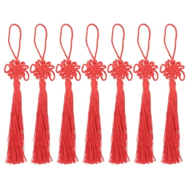 20 Red Chinese Knots 2021 New Year Tassels 21x5cm for Home Decoration