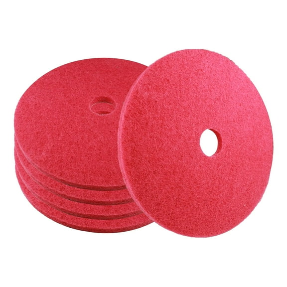 20" Red Floor Buffing Pads for AF2013 Floor Scrubbers, Official Accessory, Compatible with Tennant, Nilfisk, Clarke Global Industrial & Other 20-Inch Commercial Scrubbers (5-Pack)