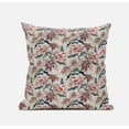 thumbnail image 1 of 20" Red Pale Green Roses Suede Throw Pillow, 1 of 4