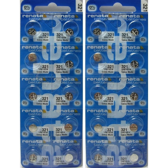 20 Renata 321 Silver Oxide Electronic Zero Mercury Batteries
