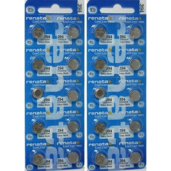 20 Renata 394 Silver Oxide Electronic Zero Mercury Batteries