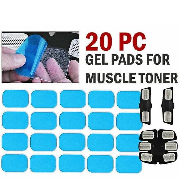 20 Replacement GEL PADS for Muscle Toner Abs Stimulator EMS Machine Toning Belt,