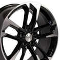 thumbnail image 1 of 20" Replica Wheel CV29 Fits Camaro Rim 20x9.5 Black Mach'd Wheel, 1 of 5