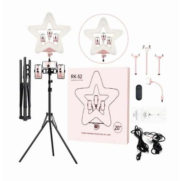 20'' Ring Light professional Live Streaming Selfie Star Shaped &wireless Remote