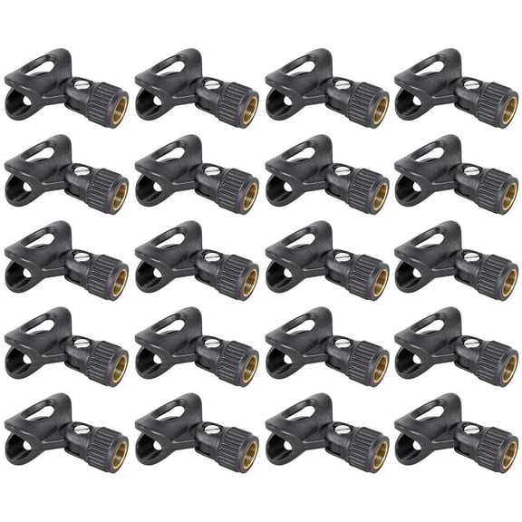 20 Rockville Universal Microphone Clip Clips For Wired Mic Such as SM57/SM58 Etc