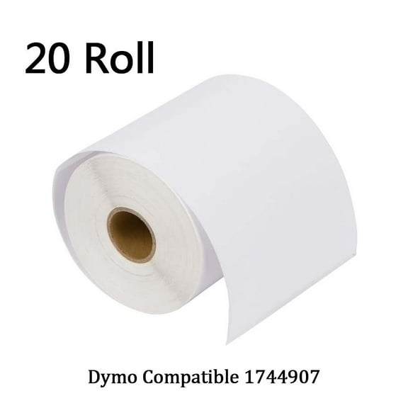 (20 Roll) 4" x 6" Direct Thermal Shipping Labels Compatible 1744907 Dymo 4XL