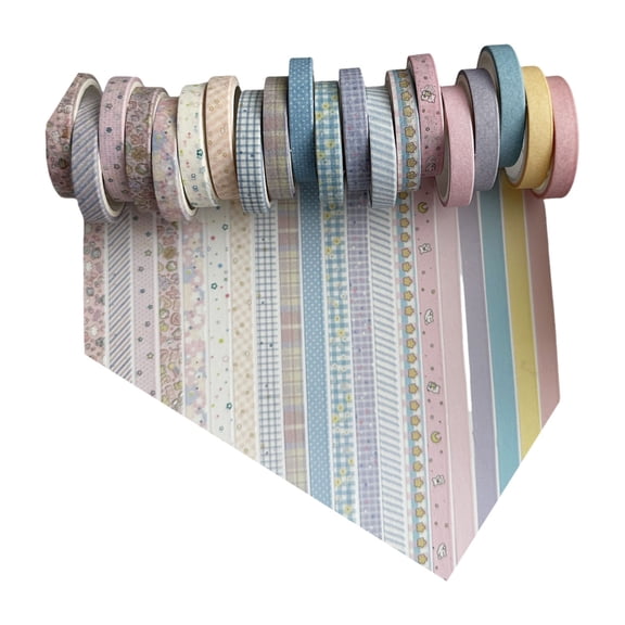 20 Roll Washis Tape Slim Decorative Tape Masking Tape Retro Crafting Tape