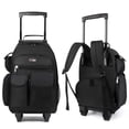 thumbnail image 1 of 20" Rolling Backpack for Women Men, 2 in 1 Carry-on Travel Backpack with Wheels & Handle for Work, Weekend, School, Short Trips, Black - JH2560, 1 of 10