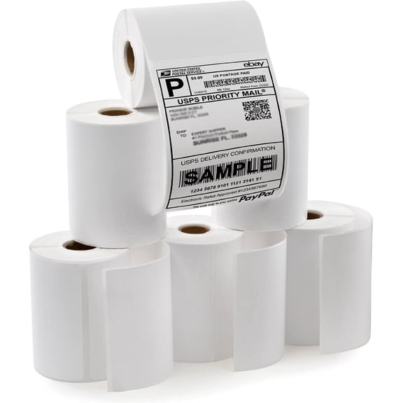 20 Rolls 250 4"x6" Direct Thermal Shipping Labels for Zebra 2844 Zebra 2843 Eltron Printer