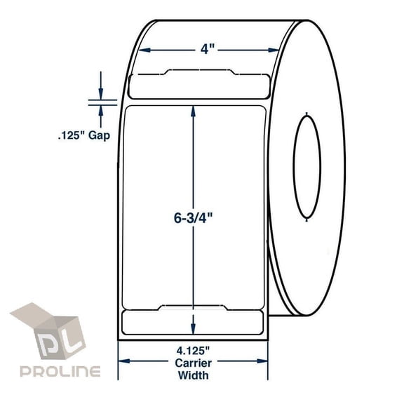 20 Rolls FedEx UPS 4x6.75 Perforated Thermal Shipping Label 1" Core 420 Per Roll
