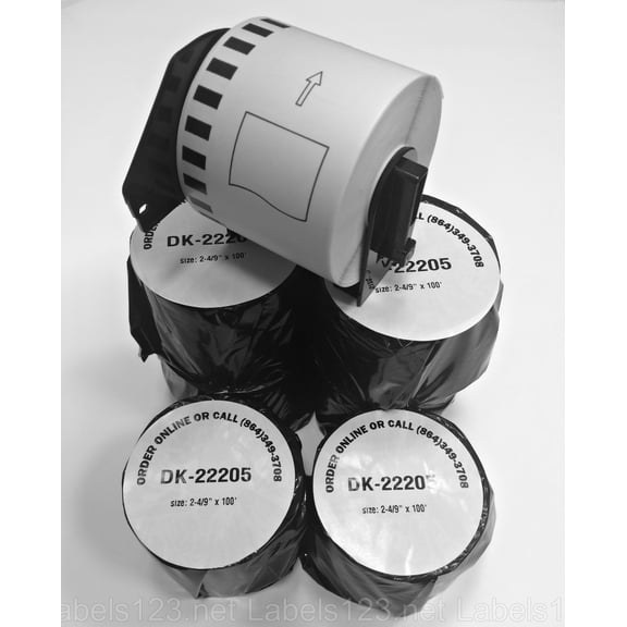 20 Rolls-Labels123 Brand-Compatible DK-2205 Brother Continuous Labels+ 1 Frame