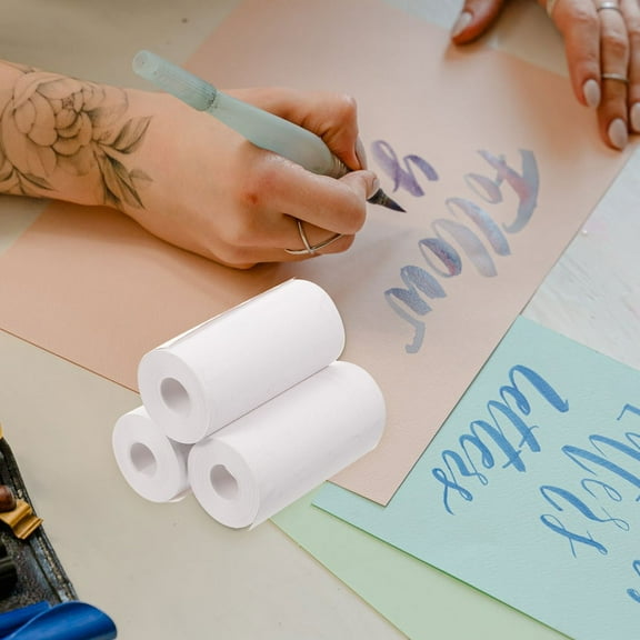 20 Rolls Portable Printer Printable Stickers Direct Thermal Labels Sign Student Adhesive Sorting White Paper