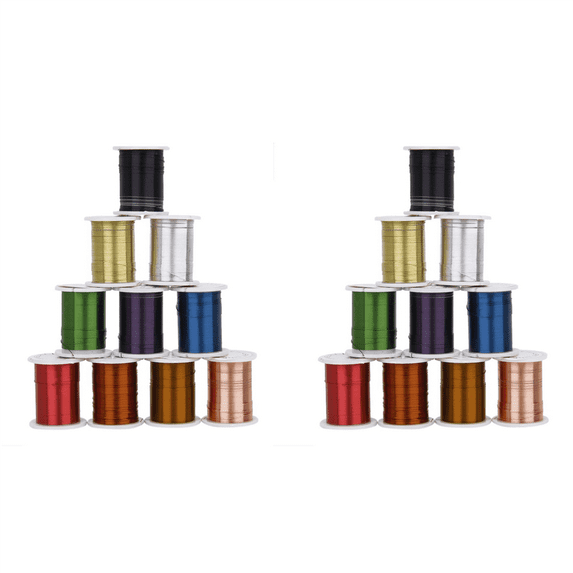 New Arrivals 20 Rolls of Copper Wire Beading Thread Cord for DIY Jewellery Making Mixed Color---0.3mm