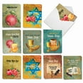 thumbnail image 1 of 20 Rosh Hashanah Cards Assorted (10 Designs, 2 Each) - Shana Tova Greetings Rosh Hashanah (4" x 5.12") AM6135RHG-B2x10, 1 of 6