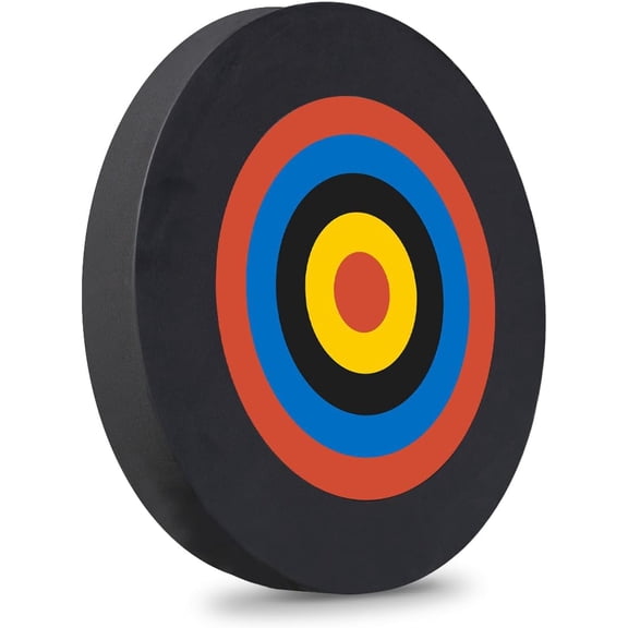 20'' Round Archery Target, Lightweight High-Density EVA Bow & Arrow Target, Single-Sided Printed Pattern, for Backyard Outdoor Shooting Practice with a Curved Longbow