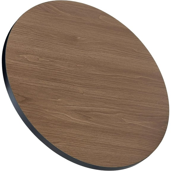 20" Round Table Top,Wood Table Top,Round Wood Tabletop with Walnut & Black,Round Replacement Table Tops,Dining Table Tops for Kitchens, Dining, Coffee and Bar Table, Table Tops Only