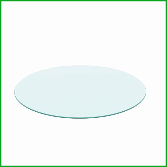 20" Round Tempered Glass Coffee Table Top - 1/4" Thick, Safe Polished Edge, Easy-Clean for Living Room