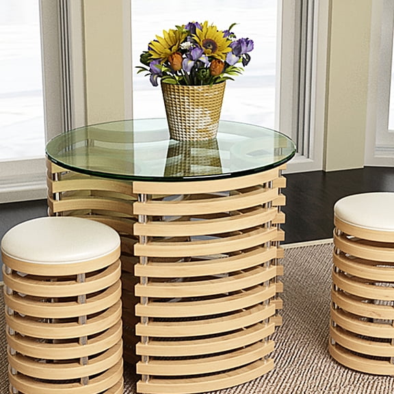 20" Round Tempered Glass Table Plate | Used in Hotel and Guesthouse Tables | High-Quality Wear-Resistant Glass | Beautiful and Functional Edge