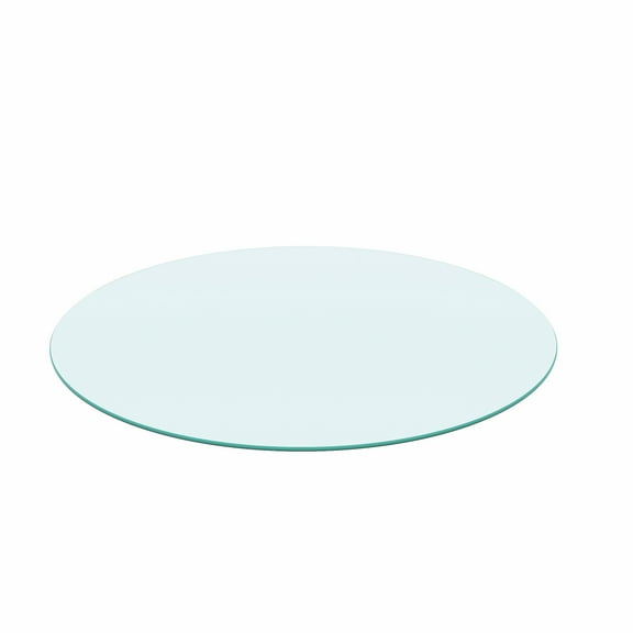 20" Round Tempered Glass Table Top, Clear Glass 1/4" Thick with Round Polished Edge, DIY Replacement Tabletop for Dining Table, Coffee Table, Patio Table, Indoor & Outdoor