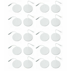 20 Rounded Electrode Pads EMS for Tens Massager 7000, 3000- 2 Inch White Cloth