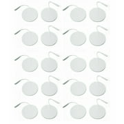 20 Rounded Electrode Pads EMS for Tens Massager 7000, 3000- 2 Inch White Cloth