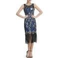 thumbnail image 1 of 20'S Fancy Dress Women'S Flapper Midi Fringe Sparkle Deco Party Dance Wear, 1 of 3