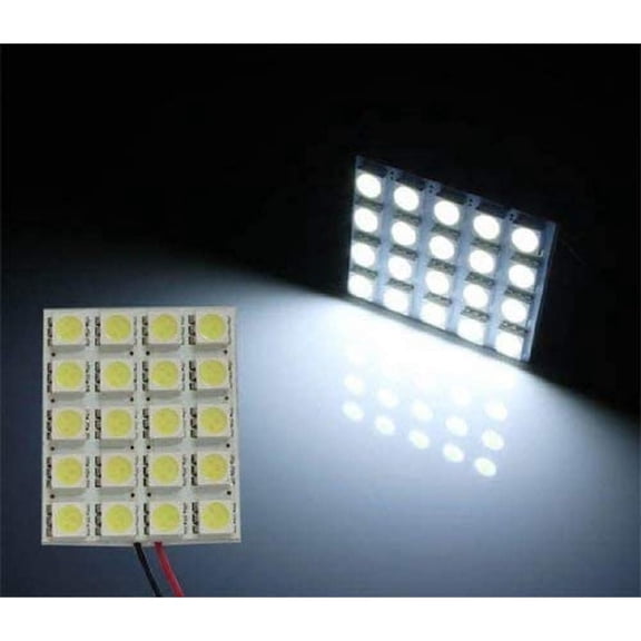 20-SMD-5050 LED Panel Light For Car Interior Map Dome Trunk Area Light, Xenon White