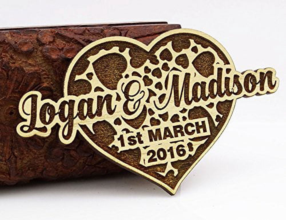 20 Save The Date Wooden Magnet Custom Engraved Wooden Magnet Rustic ...