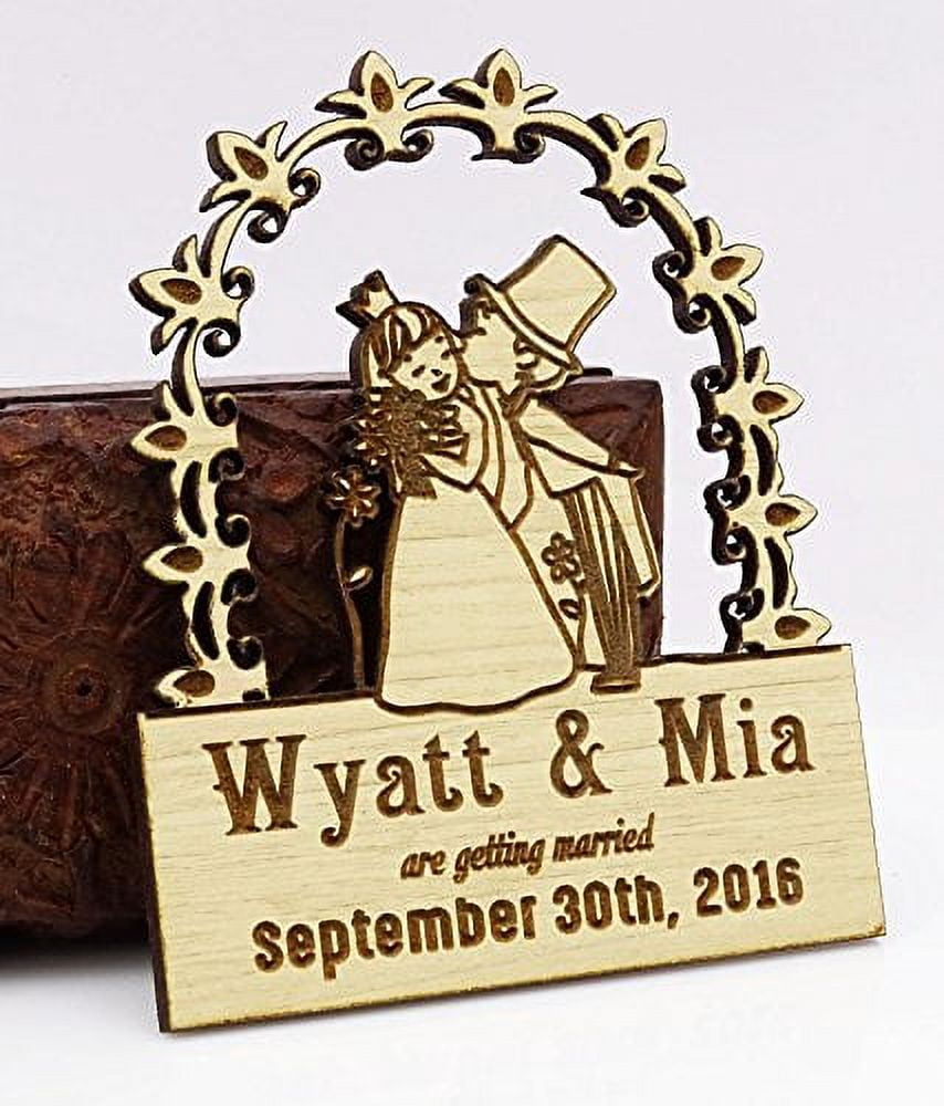 20 Save the Date Wooden Magnet Custom Engraved Wooden Magnet Rustic ...