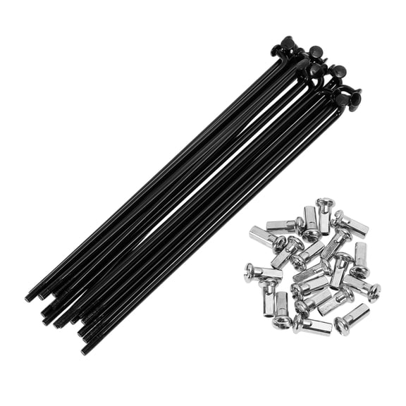 20 Set 12G Bicycle Spokes 127mm Bike Wheel Spokes Carbon Steel Black
