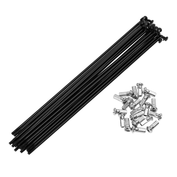 20 Set 12G Bicycle Spokes 173mm Bike Wheel Spokes Carbon Steel Black
