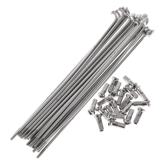 20 Set 13G Bicycle Spokes 133mm Bike Wheel Spokes 304 Stainless Steel Silver Tone