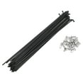 thumbnail image 1 of 20 Set 13G Bicycle Spokes 181mm Bike Wheel Spokes 304 Stainless Steel Black, 1 of 7