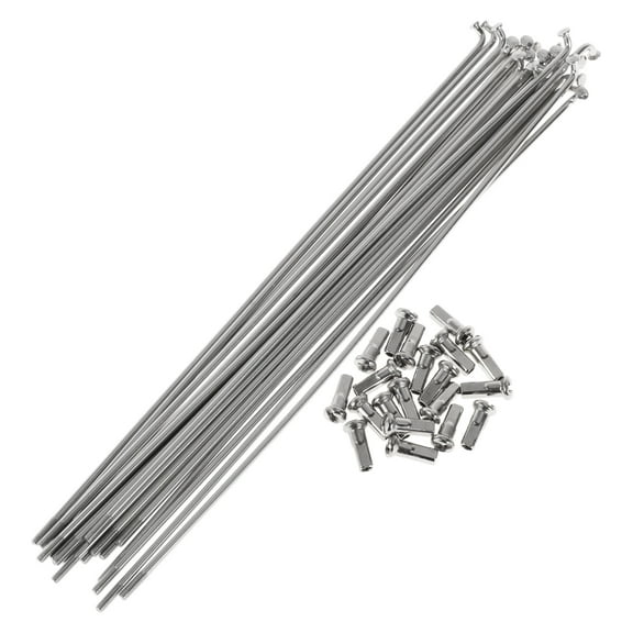 20 Set 13G Bicycle Spokes 205mm Bike Wheel Spokes 304 Stainless Steel Silver Tone