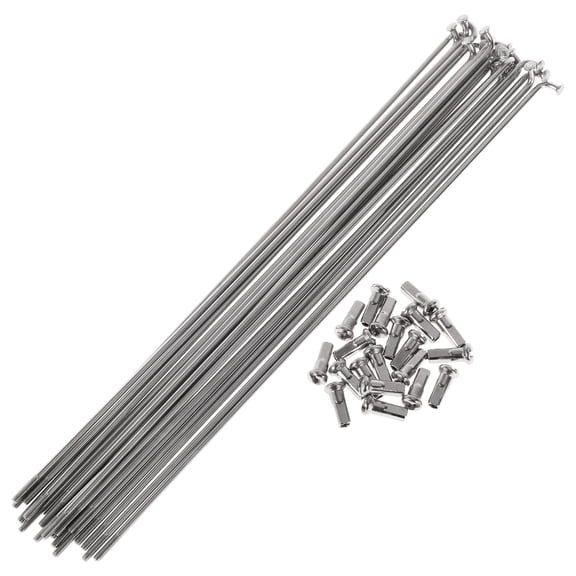 20 Set 13G Bicycle Spokes 216mm Bike Wheel Spokes 304 Stainless Steel Silver Tone