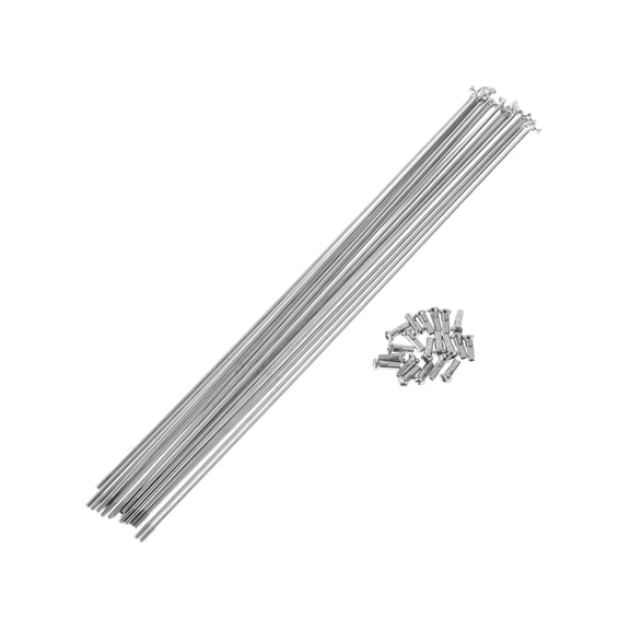 20 Set 13G Bicycle Spokes 297mm Bike Wheel Spokes 304 Stainless Steel Silver Tone
