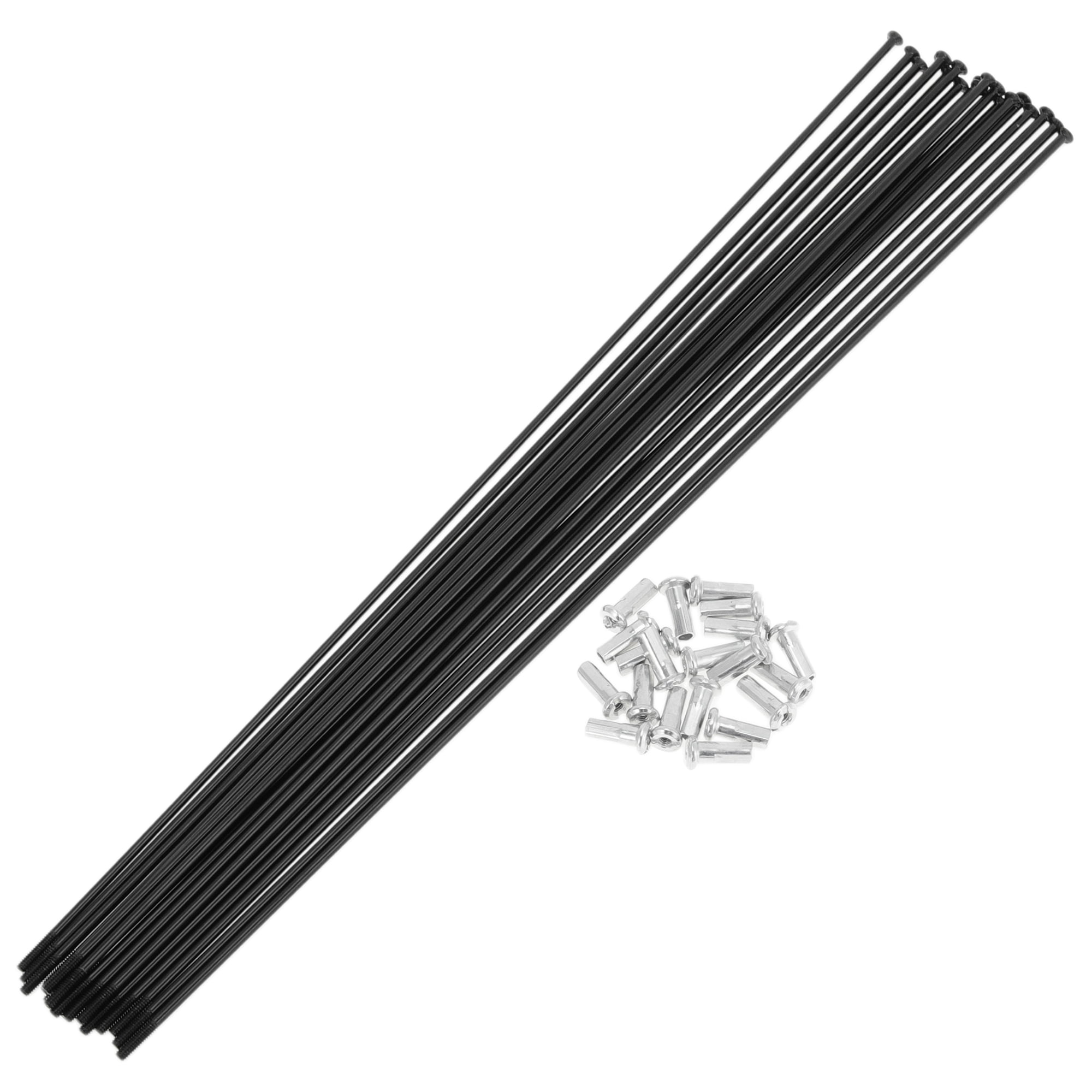 36 Set 14G Fahrradspeichen 257mm - Kohlenstoffstahl Schwarz Mit Nippeln