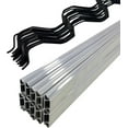 thumbnail image 1 of 20 Set 6.6 Ft Greenhouse Lock Channel and Spring Wire，Aluminum Alloy Lock Channel and PVC Coated Spring Wires for Fixing Greenhouse Plastic Cover, 1 of 11