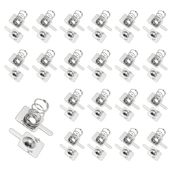 20 Set Battery Metal Spring Contact Plate 8mm x 8mm Positive Negative Unipolar Conversion Nickeling Plate