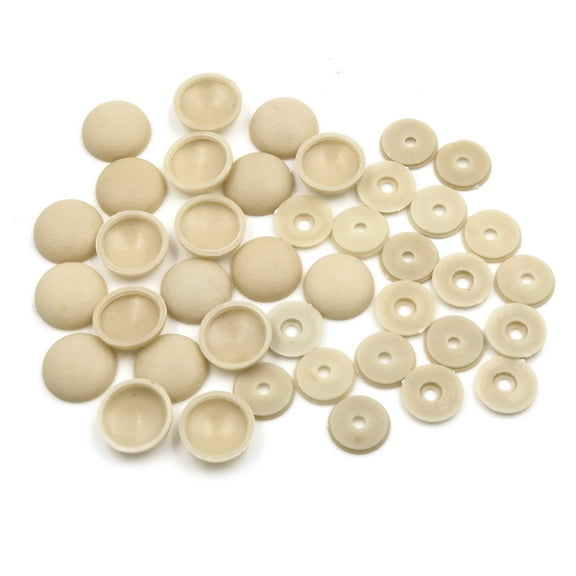 20 Set Beige 4mm Dia Nut Screw Bolt Caps Cover Interior Decoration for Cars