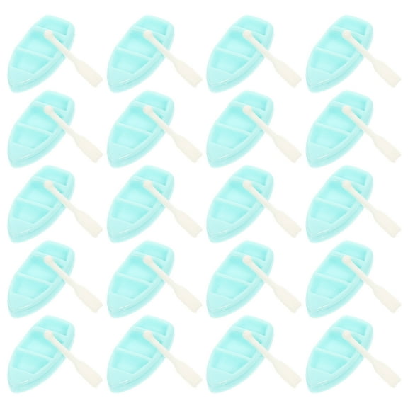 20 Set Boat Ornaments Canoe Mini Boat DIY Craft Projects Sailing Ships Model Boat Decor Pool Party Child